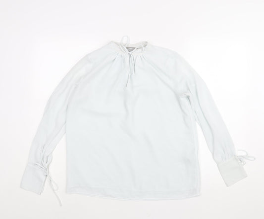 Womens UK Size XS H&M Blue Basic Blouse