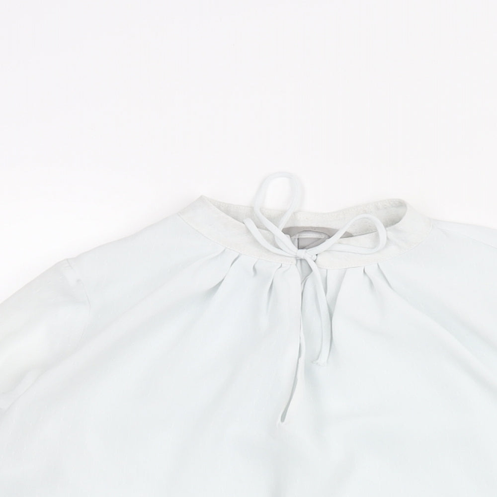 Womens UK Size XS H&M Blue Basic Blouse