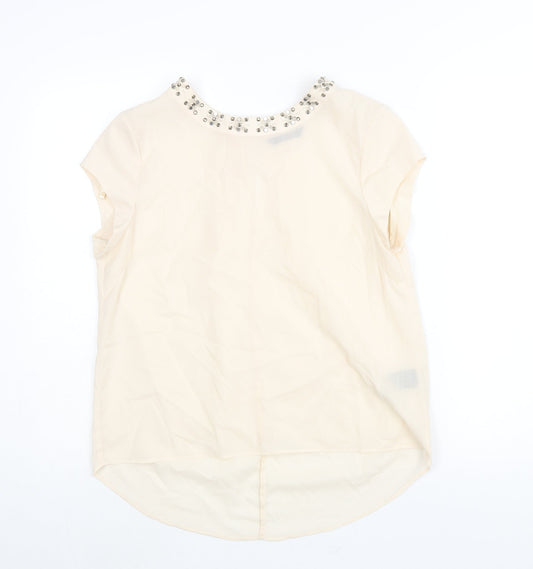Womens UK Size 12 Marina Kaneva Ivory Basic Blouse