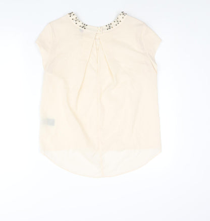 Womens UK Size 12 Marina Kaneva Ivory Basic Blouse