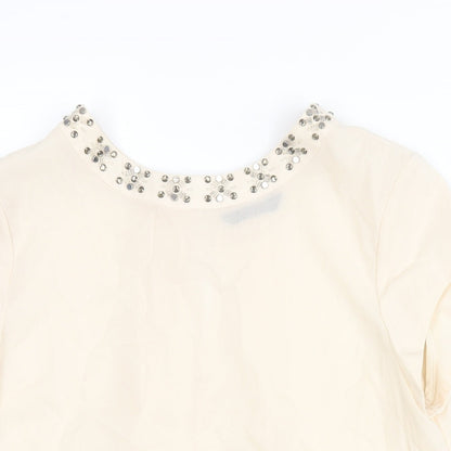 Womens UK Size 12 Marina Kaneva Ivory Basic Blouse