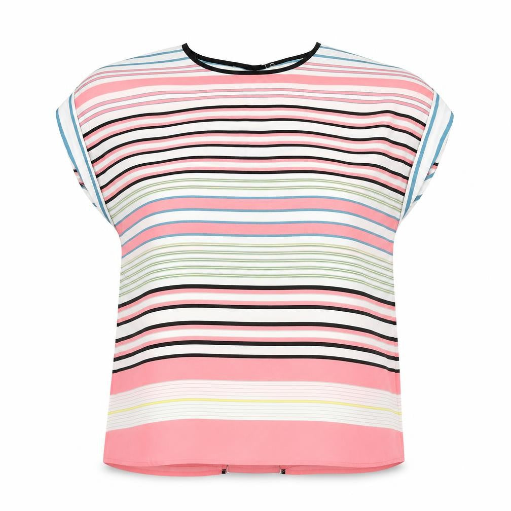 Womens UK Size 10 Oasis Multicoloured Basic Blouse