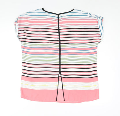Womens UK Size 10 Oasis Multicoloured Basic Blouse
