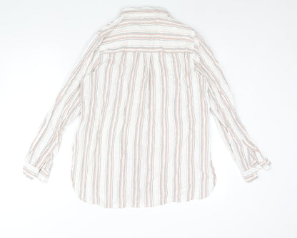 Womens UK Size 14 New Look White Basic Button-Up