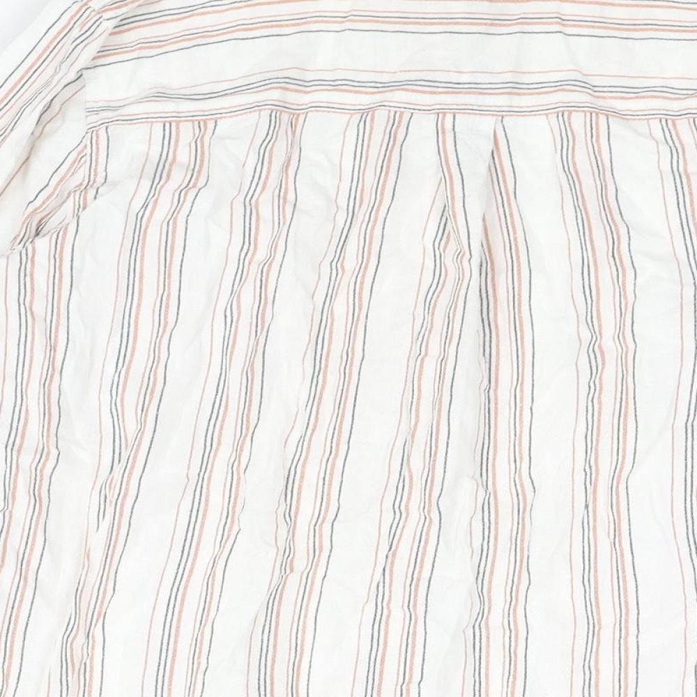 Womens UK Size 14 New Look White Basic Button-Up
