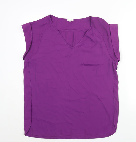 Womens UK Size 14 River Island Purple Basic Blouse