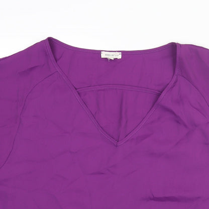 Womens UK Size 14 River Island Purple Basic Blouse