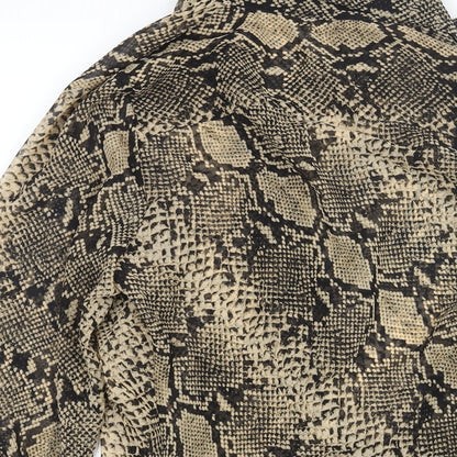 Womens UK Size M Zara Brown Tunic Blouse