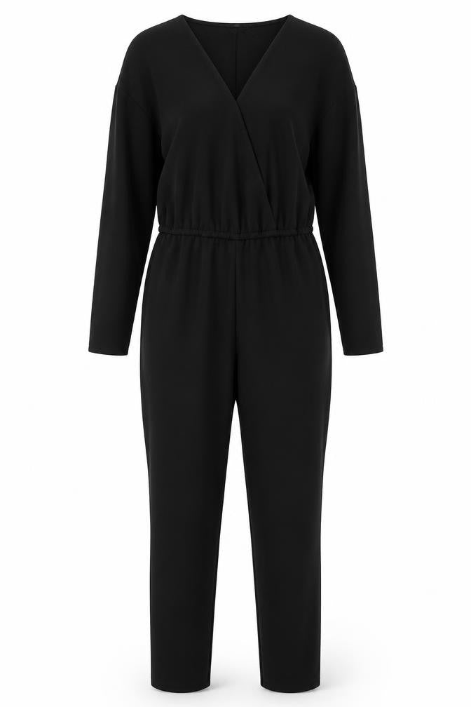 Womens UK Size 8 H&M One-Piece Black Jumpsuit