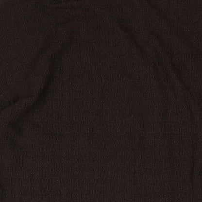 Zara Mens Brown Polyester Button-Up Size S Collared Button - Textured
