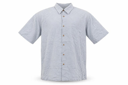 Saltaire Mens Blue Silk Button-Up Size XL Collared Button - Logo