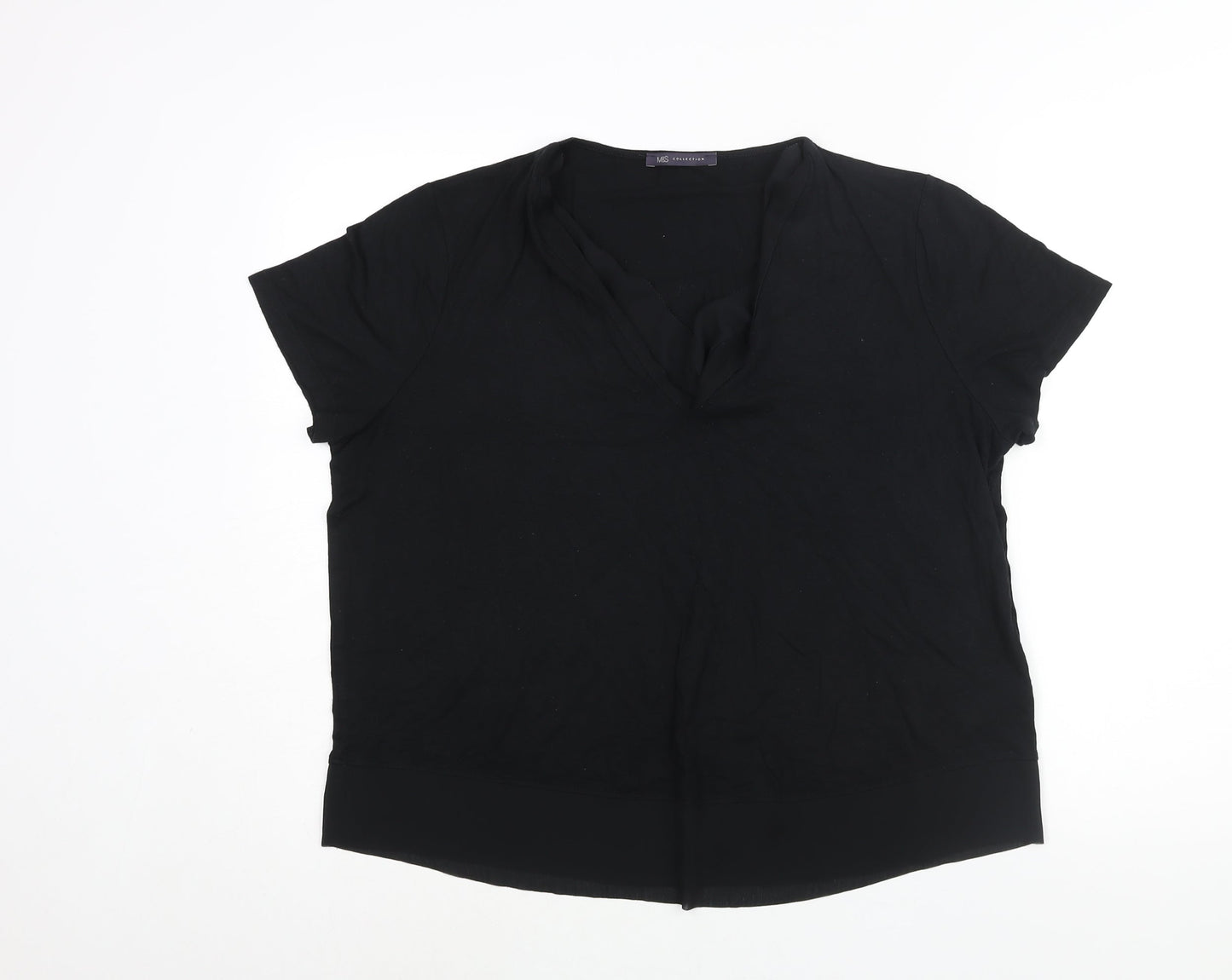 Womens UK Size 16 Marks and Spencer Black Basic Blouse