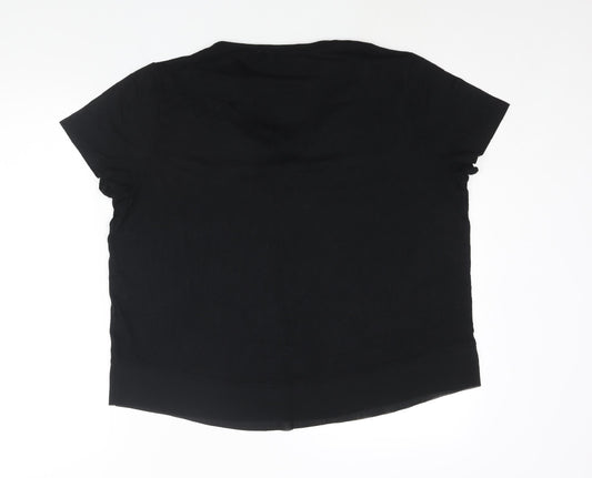 Womens UK Size 16 Marks and Spencer Black Basic Blouse