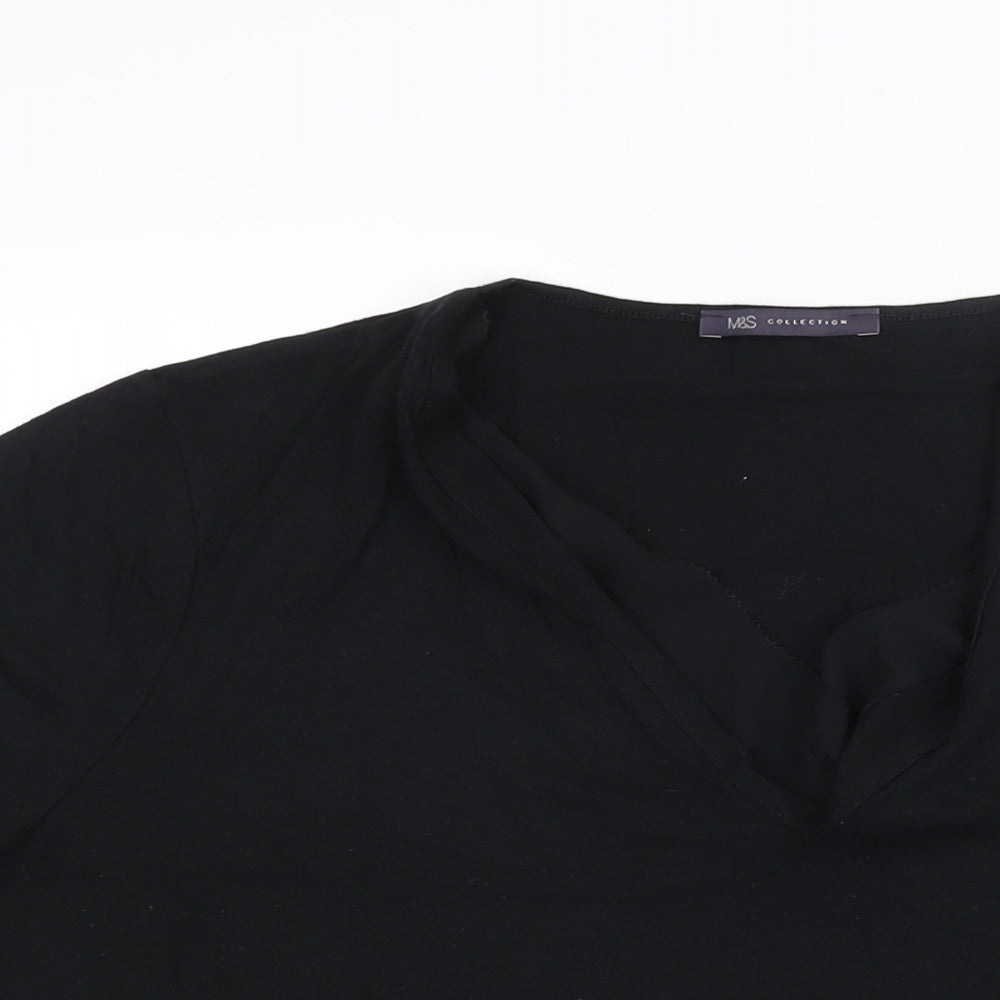 Womens UK Size 16 Marks and Spencer Black Basic Blouse