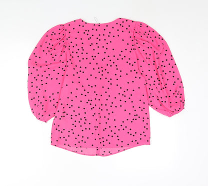 Womens UK Size 6 Marks and Spencer Pink Basic Blouse