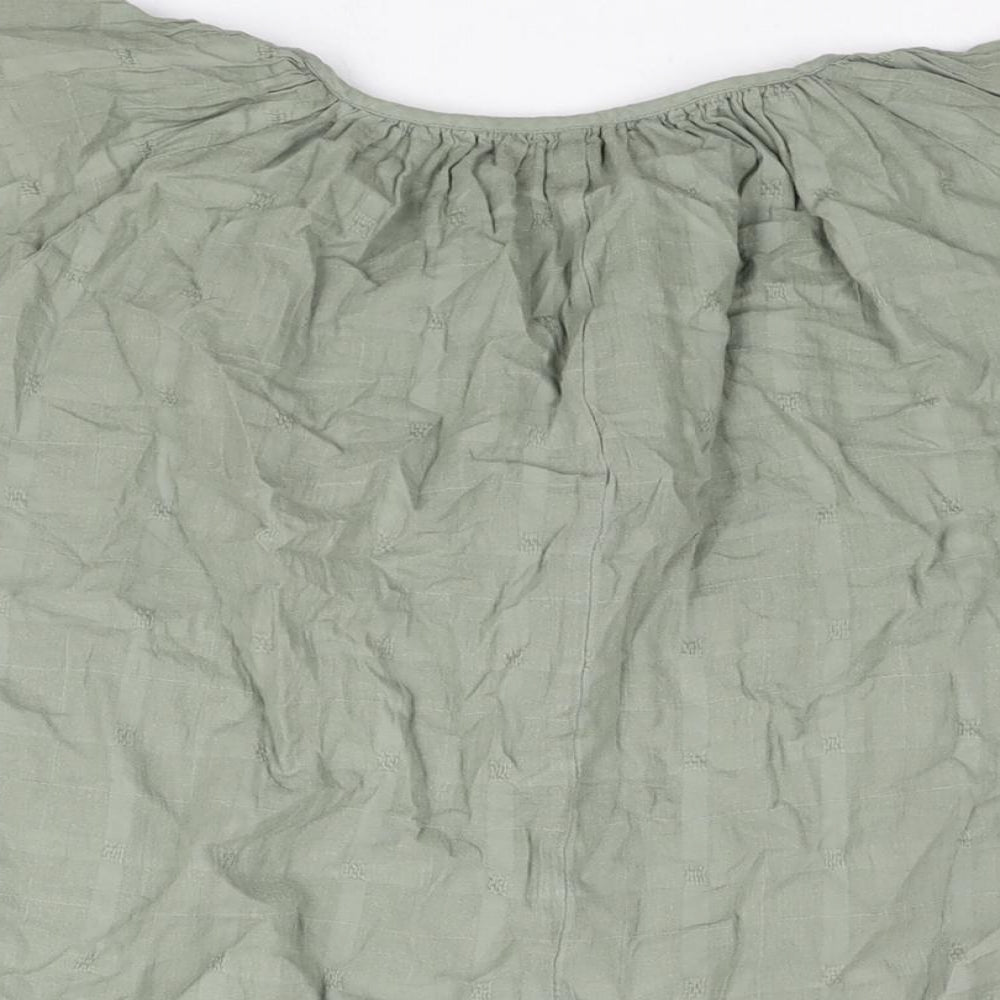 Womens UK Size 10 Marks and Spencer Green Basic Blouse