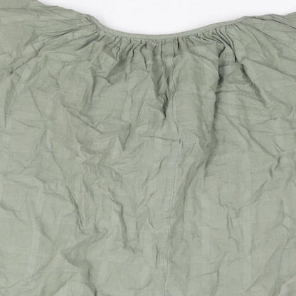 Womens UK Size 10 Marks and Spencer Green Basic Blouse