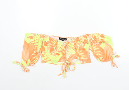 Womens UK Size 8 PRETTYLITTLETHING Multicoloured Cropped Blouse