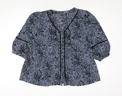 Womens UK Size 18 Marks and Spencer Blue Basic Blouse
