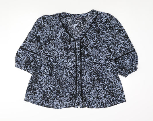 Womens UK Size 18 Marks and Spencer Blue Basic Blouse