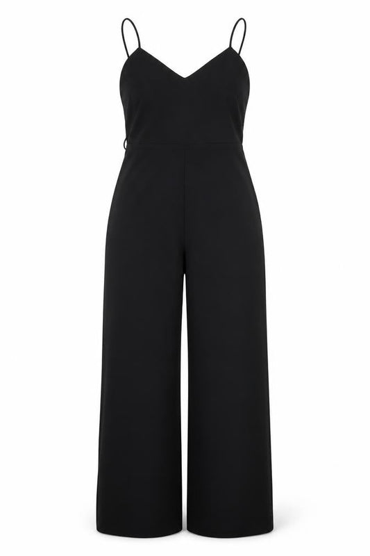 Womens UK Size 10 Dorothy Perkins One-Piece Black Jumpsuit