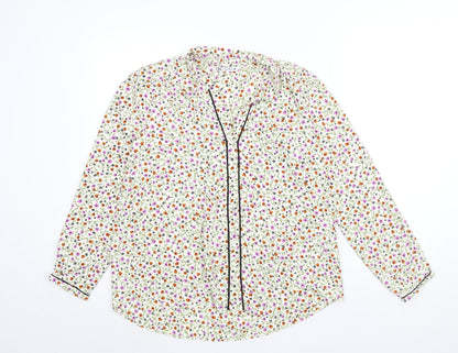 Womens UK Size S Zara Multicoloured Basic Blouse