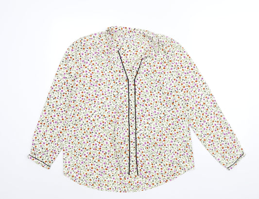 Womens UK Size S Zara Multicoloured Basic Blouse