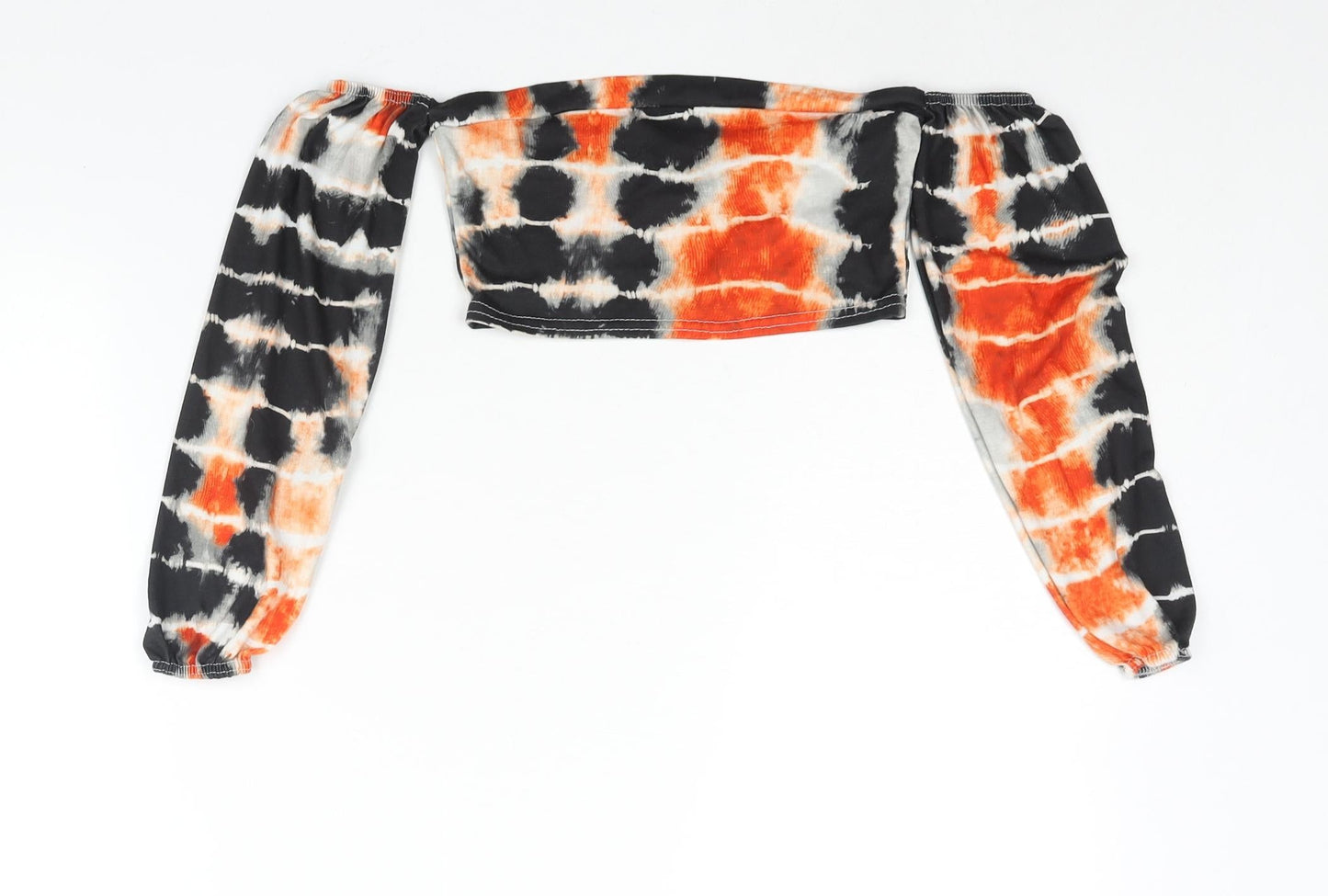 Womens UK Size 8 PRETTYLITTLETHING Multicoloured Cropped Blouse