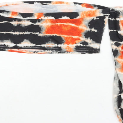 Womens UK Size 8 PRETTYLITTLETHING Multicoloured Cropped Blouse