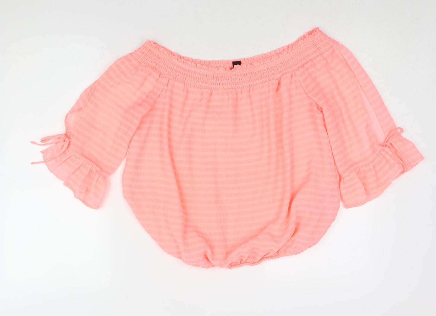 Womens UK Size 10 New Look Pink Basic Blouse