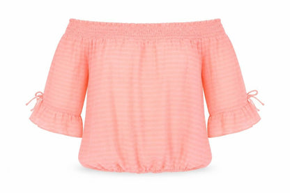 Womens UK Size 10 New Look Pink Basic Blouse