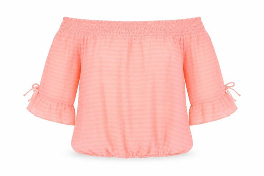 Womens UK Size 10 New Look Pink Basic Blouse