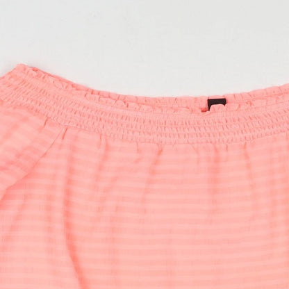 Womens UK Size 10 New Look Pink Basic Blouse