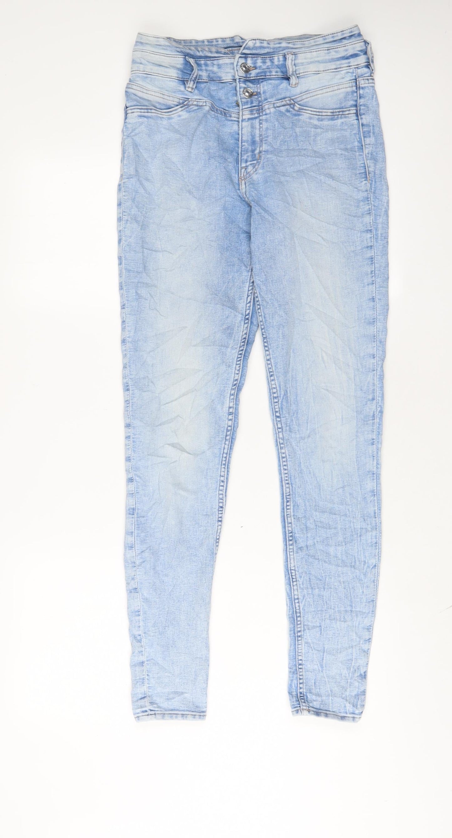 Womens UK Size 10 H&M Regular Fit Skinny Blue Jeans