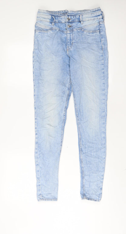 Womens UK Size 10 H&M Regular Fit Skinny Blue Jeans
