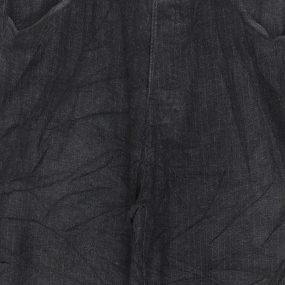 NEXT Mens Grey Cotton Trousers Size 36 in L26 in Regular Button