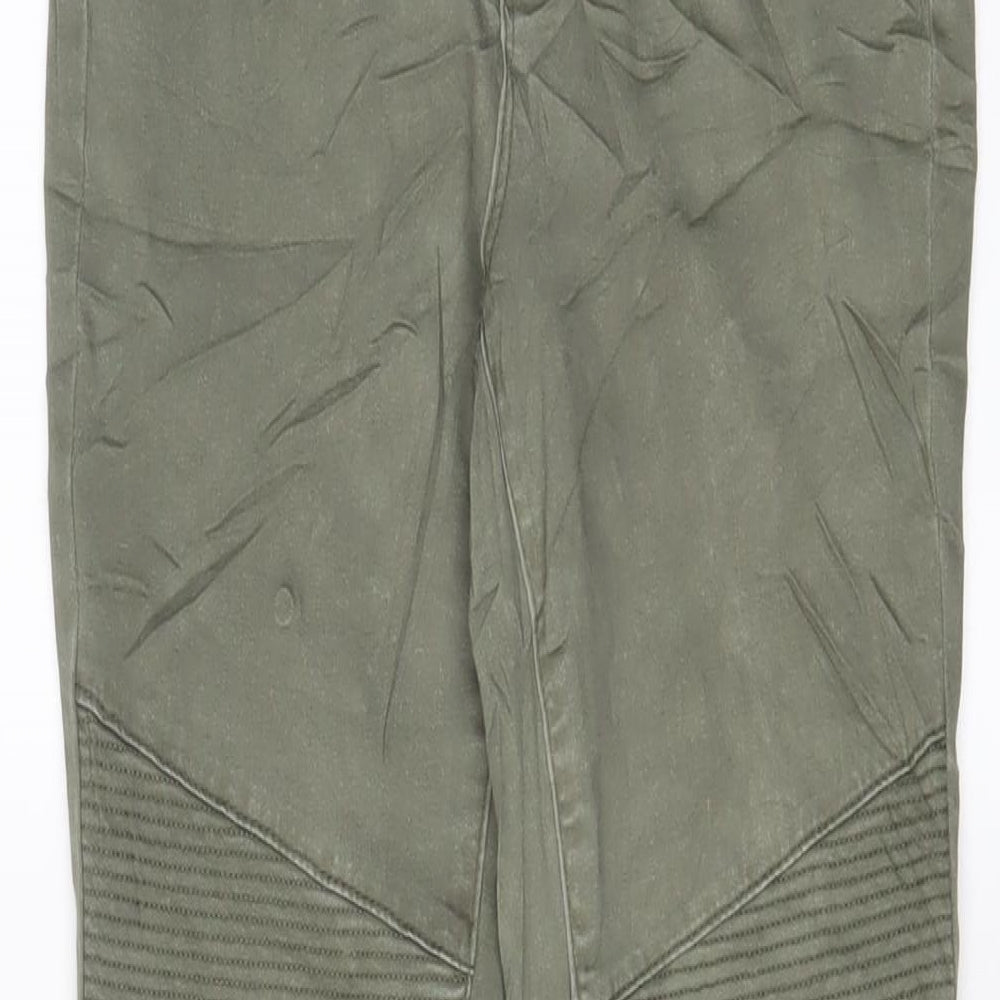 Threadbare Womens Green Cotton Skinny Jeans Size 10 L28 in Regular Zip - Ankle Zips