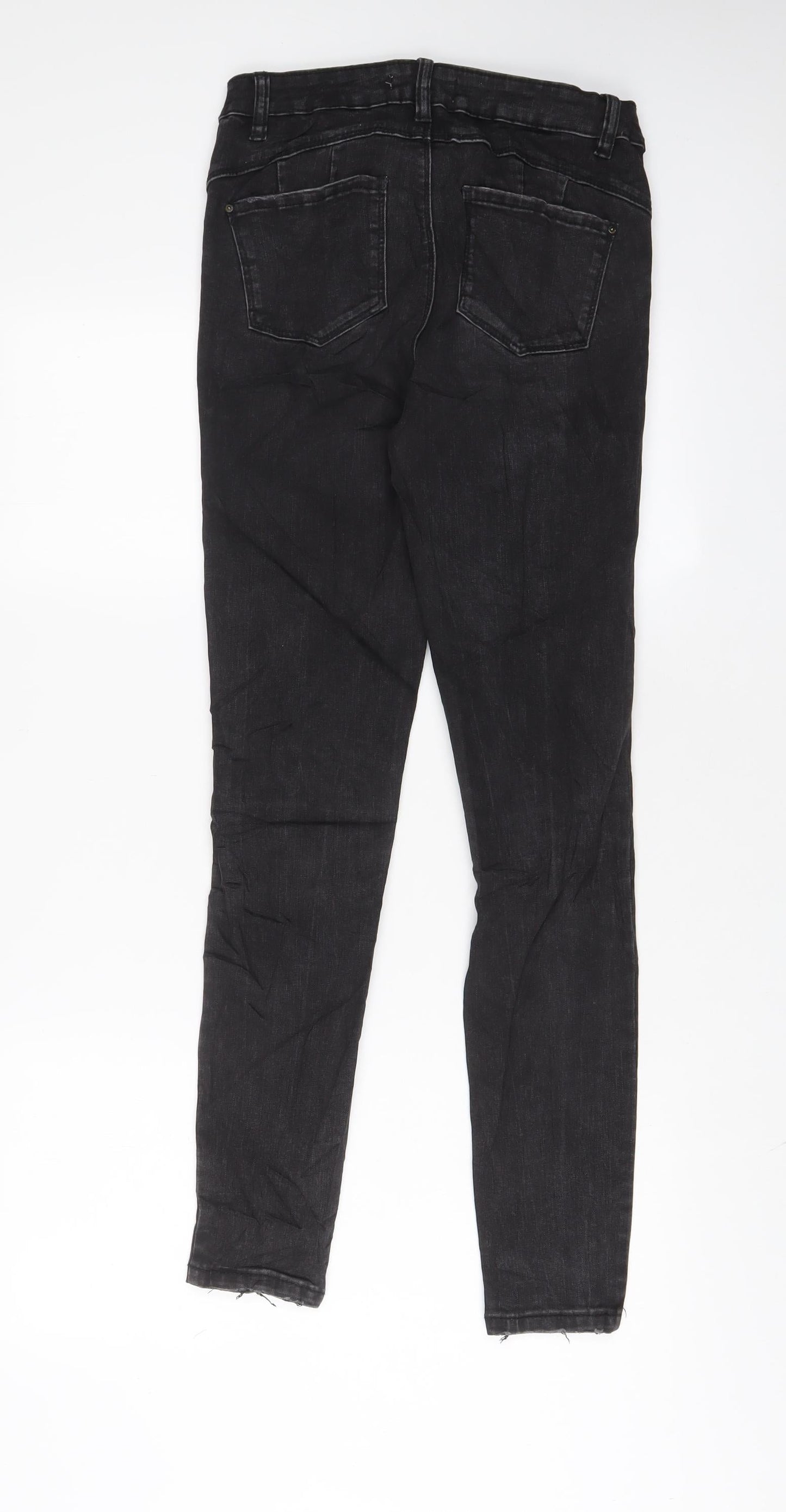 Denim & Co. Womens Black Cotton Skinny Jeans Size 10 L29 in Regular Zip