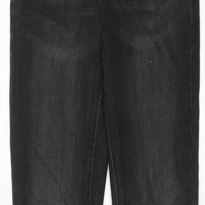 Denim & Co. Womens Black Cotton Skinny Jeans Size 10 L29 in Regular Zip