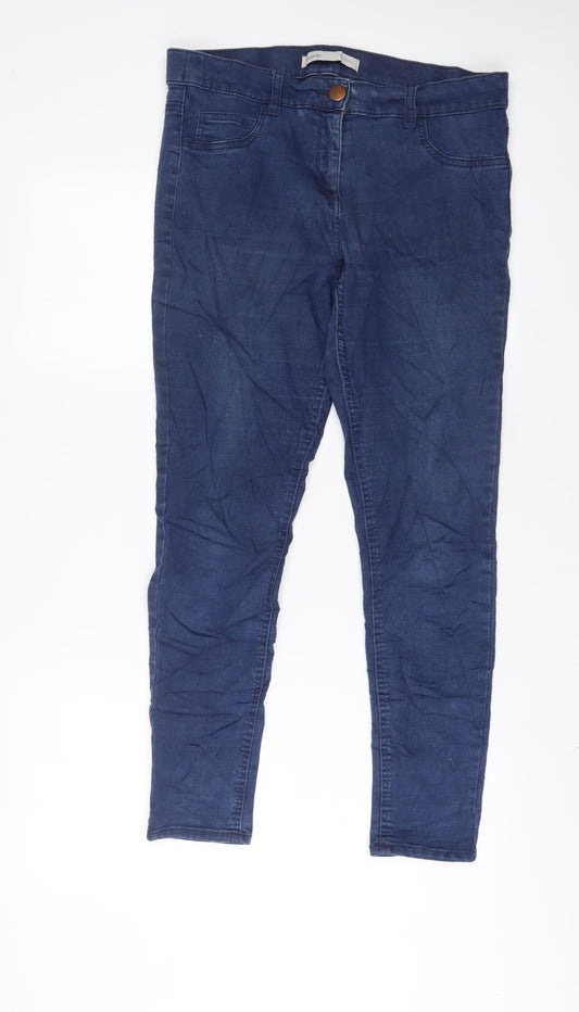 George Womens Blue Cotton Skinny Jeans Size 14 L27 in Regular Zip - 14/16