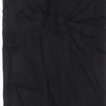 George Womens Black Cotton Straight Jeans Size 10 L28 in Regular Zip