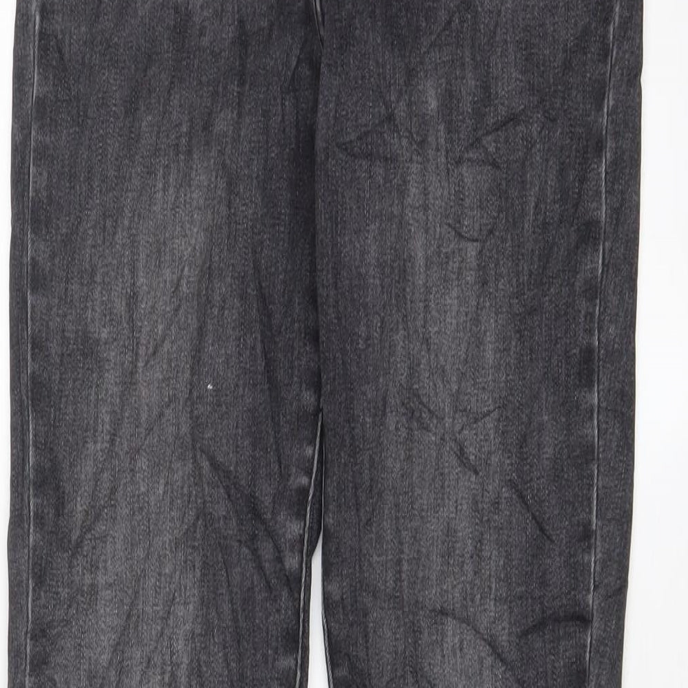 Dorothy Perkins Womens Grey Cotton Skinny Jeans Size 10 L27 in Regular Zip