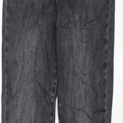 Dorothy Perkins Womens Grey Cotton Skinny Jeans Size 10 L27 in Regular Zip
