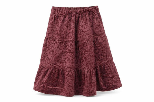 Zara Girls Pink Floral Cotton A-Line Skirt Size 13-14 Years Regular Pull On