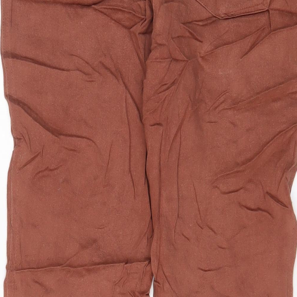 NEXT Womens Brown Cotton Skinny Jeans Size 14 L30 in Regular Zip