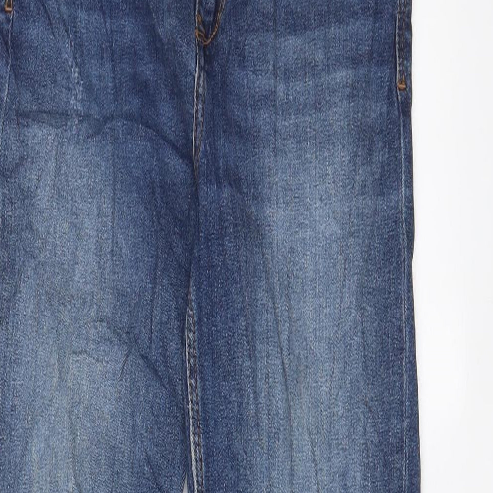 Zara Womens Blue Cotton Skinny Jeans Size 10 L27 in Regular Zip