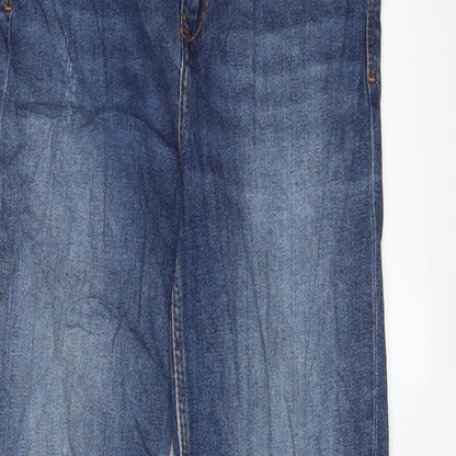 Zara Womens Blue Cotton Skinny Jeans Size 10 L27 in Regular Zip