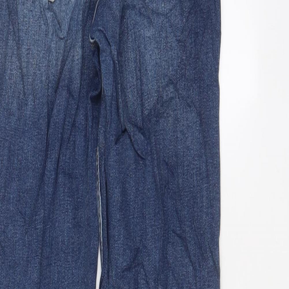 Zara Womens Blue Cotton Skinny Jeans Size 10 L27 in Regular Zip