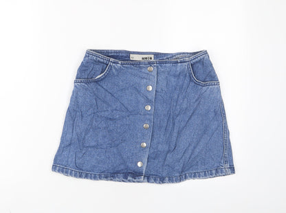 Womens UK Size 28 in Topshop A-Line Denim Skirt