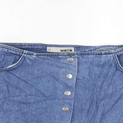 Womens UK Size 28 in Topshop A-Line Denim Skirt
